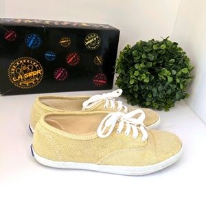 Vintage LAGear Women's Paula Shimmer Gold L.A.GEAR